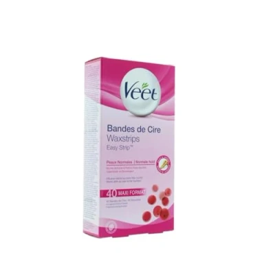 Image of Veet cold wax strips from easy gelwax oily 20x2