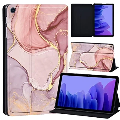 Image of Printed Case for Samsung Galaxy Tab A7 10.4 2020 (SM T500/ T505/ T507), Slim Lightweight Protective Hard Cover (peach color)