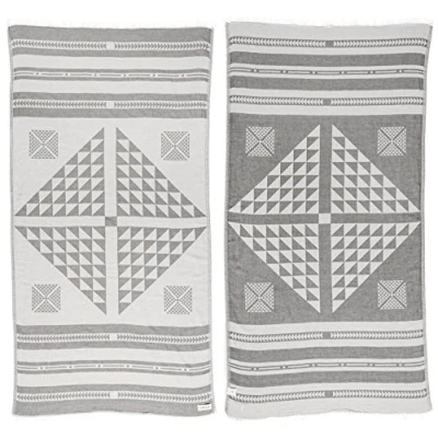 Image of Bersuse 100% Cotton Aruba Turkish Towel Silver Gray