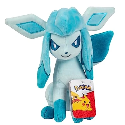 Image of Pokemon Pokémon 8&quot; Glaceon Plush Officially Licensed Eevee Evolution Stuffed Animal Toy Great Gift for Kids, Boys, Girls Fans
