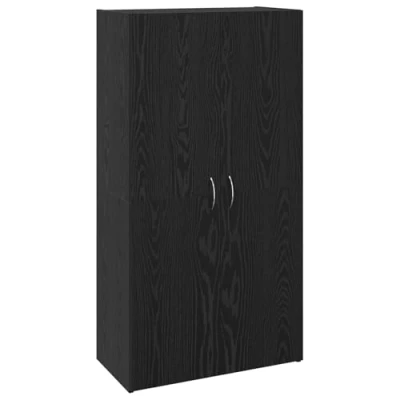 Image of vidaXL Office Cabinet Black oak 60 x 32 115 cm Engineered wood