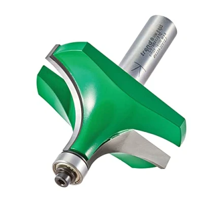 Image of Trend CraftPro Bearing Guided Ovolo Router Cutter, 1/2 Inch Shank with 25.4mm Radius and 32mm Cut Length, Carbide Tipped, C079BX1/2TC
