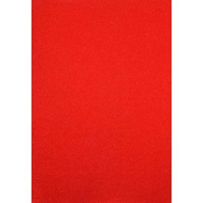 Image of Florence Glitter Cardstock Coloured Card A4 Red 5 Sheets of Craft Paper Scrapbook for Making and Other Crafts 250 GSM