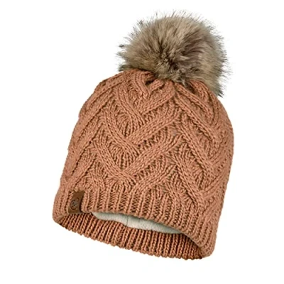 Image of Buff Caryn Rosewood Knitted &amp; Fleece Band Hat