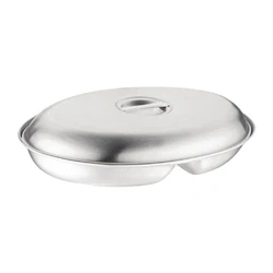Image of Olympia Oval Vegetable Dish with Two Compartments 300mm