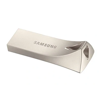 Image of Samsung BAR Plus 64 GB Type A 200 MB/s USB 3.1 Flash Drive Champagne Silver (MUF 64BE3)