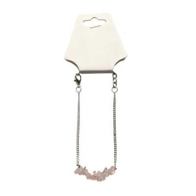 Image of VIE Silver Chain Chips Bracelet, Rose Quartz, One