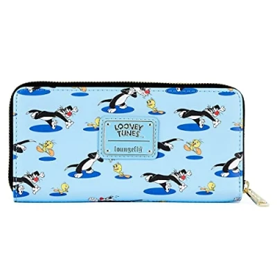 Image of Loungefly Looney Tunes Tweety and Sylvester Zip Wallet
