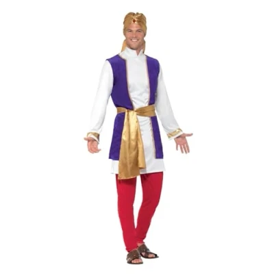 Image of Smiffys Arabian Prince Costume, M Size 38 inch 40 inch, Multi colour