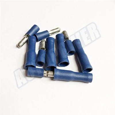 Image of 10x Blue Bullet Set Crimp Terminal Insulated Connector Electrical Audio Wiring