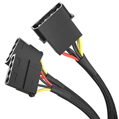 Image of KabelDirekt 30cm 4 pin Molex to 2x Y cable