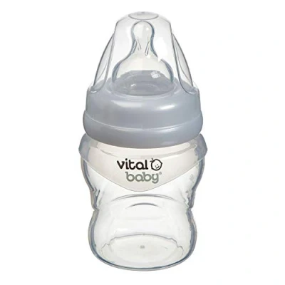 Image of Vital Baby Nurture Silicone Feed Assist Feeding Bottle, 1 Pack, Teat, BPA Free, Anti Colic Slow Flow, 0 6 Months, 5 oz, Cleft Pallet, Lip, 150 ml