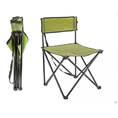 Image of MantraRaj Lightweight Folding Camping Chair Ideal for Garden, Hiking, Fishing, Outdoor Festivals, Beach &amp; Football Durable Fold Up with Easy Design Chairs Adults (Green)