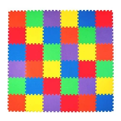 Image of BLADO Interlocking Foam Mats Soft Baby Play Mat EVA Puzzle Exercise Yoga Floor (Multicolor, 20 Piece)