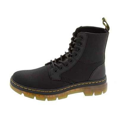 Image of Dr. Martens Boy&#039;s Combs Boat Shoes, Black Extra Tough Nylon and Rubbery 001, 3 UK