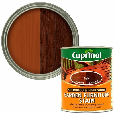 Image of Cuprinol Softwood &amp; Hardwood Garden Furniture Stain Oak 750ml CUPGFSO750