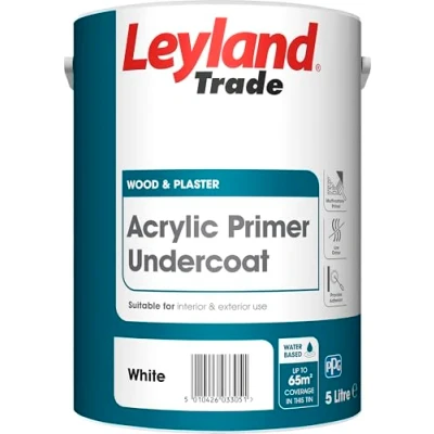Image of Leyland Trade Acrylic Primer Undercoat White 5L
