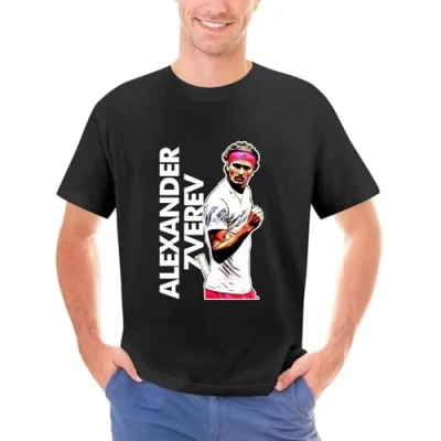 Image of Alexander Zverev Tennis T Shirt Tee All Black
