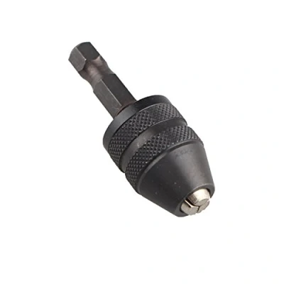 Image of HALJIA 0.5 3mm Drill Chuck Conversion Tool 1/4 inch Hex Shank Keyless Quick Change Adapter Converter for Screwdriver
