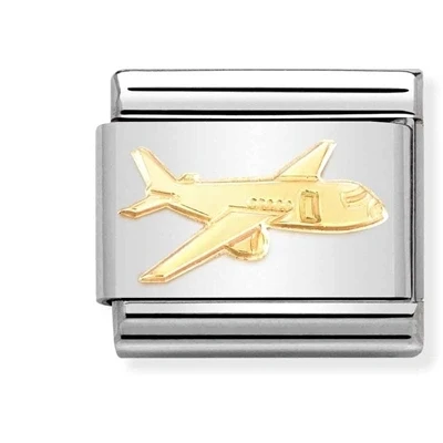 Image of Nomination Gold Plane Charm