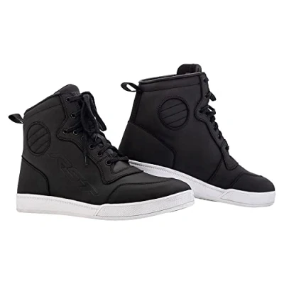 Image of RST HiTop Moto CE Mens Leather Waterproof Motorcycle Boots Sneakers Black (uk_footwear_size_system, adult, men, numeric, medium, numeric_10)
