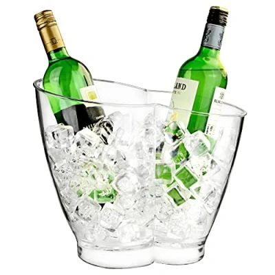 Image of Double Bottle Drinks Pail Plastic Wine and Champagne Cooler for 2 Bottles