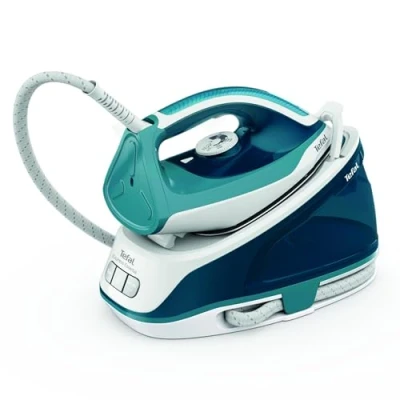 Image of Tefal Espress Steam Iron Station Blue, Powerful Performance, Calc Clear Technology, Xpress Glide Soleplate