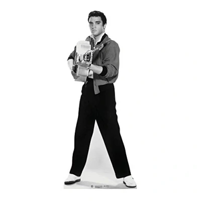 Image of Star Cutouts SC238 Elvis Posing With Guitar Lifesize Cardboard Cutout