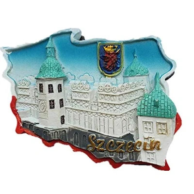 Image of 3D Szczecin Poland fridge magnet souvenir gift,Home &amp; kitchen decoration magnetic sticker,Szczecin refrigerator