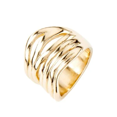 Image of One of 50 ANI0638ORO00015 Nihwatu Beach Women&#039;s Ring Gold Plated Size 15