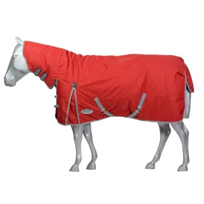 Image of WeatherBeeta ComFiTec Classic Combo Neck Heavy Horse Rug, Red/Silver/Navy, 6&#039;3