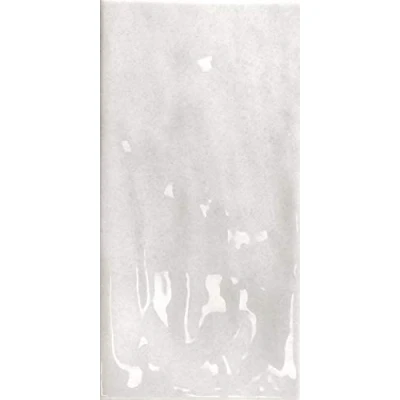 Image of Gloss Ceramic Wall Tile Joyful Brick 3.9 in x 7.8 Versatile Laying Options Easy Installation Single Tile, Ask (Dirty White)