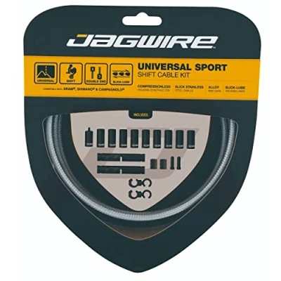 Image of Jagwire 2X Sport Shift Kit Adult Unisex Cable and Sheaths, Silver, One Size