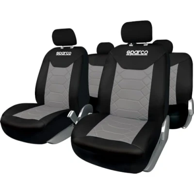 Image of SPARCO SPC1016GR Universal Seat Covers, Black/ Grey