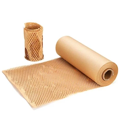 Image of Packing Paper Cushioning Wrap SZSYumUnion Honeycomb Roll Perforated 1200 Inch x 12 Packaging for Moving House Shipping Breakables(Bubble Alternative)