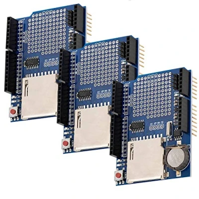 Image of AZDelivery 3 x Data Logging Recorder Shield Module with SD Card Interface compatible Arduino including E Book!