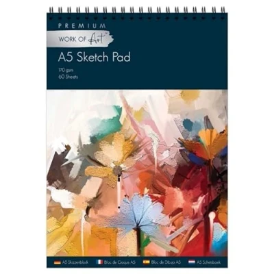 Image of Sketch Pad A3 / A4 A5 Book White Paper Artist Sketching Drawing Doodling Art Craft (A5)