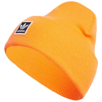 Image of adidas Originals Tall Utility Cuff Beanie, Signal Orange/Black/White, One Size