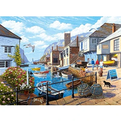 Image of Ravensburger Tranquil Harbour 500 Piece Jigsaw Puzzle for Adults and Kids Age 10 Years Up