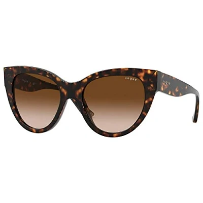 Image of Vogue Cat Eye Womens Black Grey Gradient Sunglasses One Size