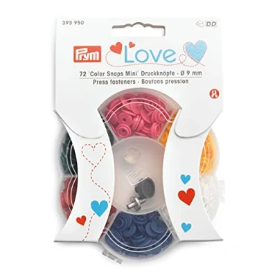 Image of Prym Love Snaps Mini 6 Colors Box + Tool Set 72 pcs, Multi, One Size