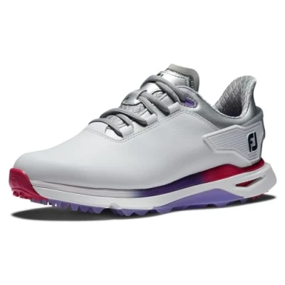 Image of FootJoy Pro/SLX Women&#039;s Golf Shoe, White/Silver/Multi, 5 UK
