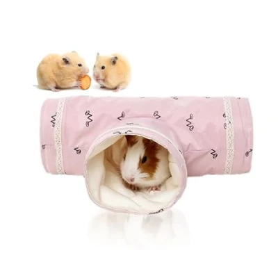 Image of Guinea Pig Tunnel, Foldable Small Animal Activity Tunnel Toy 3 Way House Hamster Accessory for Chinchilla Rat Ferret
