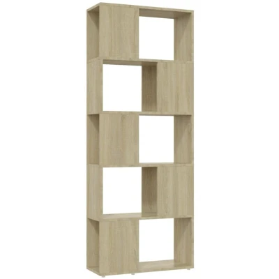 Image of vidaXL Book Cabinet Room Divider Sonoma Oak 60x24x155 cm