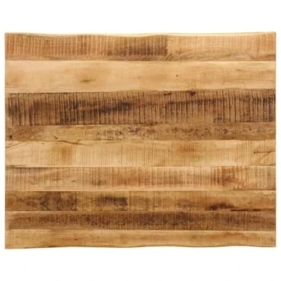 Image of vidaXL Table Top Live Edge Solid Rough Mango Wood for Dining/Replacement Rustic Brown 90x80x2.5 cm