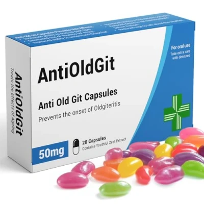 Image of AntiOldGit Funny Rude Joke Pill Box, Gag Gift, Funny, Gifts for Men, Secret Santa Birthday Grandad Dad Birthday, Father&#039;s Day Gifts, Men