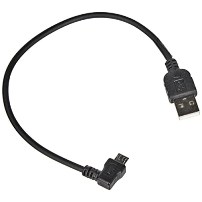 Image of System S Micro USB Cable Angled Connector Data and Charging 90 20 cm