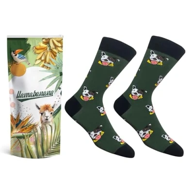 Image of llamabanana® Men&#039;s Luxury Cotton Socks Premium Quality &amp; Colourful Designs (Dog)