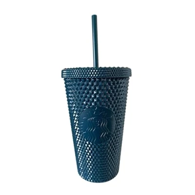 Image of STARBUCKS Reusable Bling Tumbler 16oz Grande Cold Cup (Petrol)