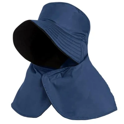 Image of Easylife Long Brimmed Winter Hat (Navy). Rain Proof Hats for Women with Wide Brim (Fits head sizes 54 58cm in circumference) Fleece Lined Ladies Cosy Snood Fully Guaranteed